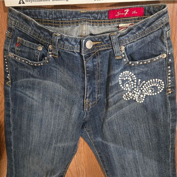 SEVEN7 LANE BRYANT Ligth Boot Cut Jeans Blue Plus Size 14 Vintage - Picture 6 of 9